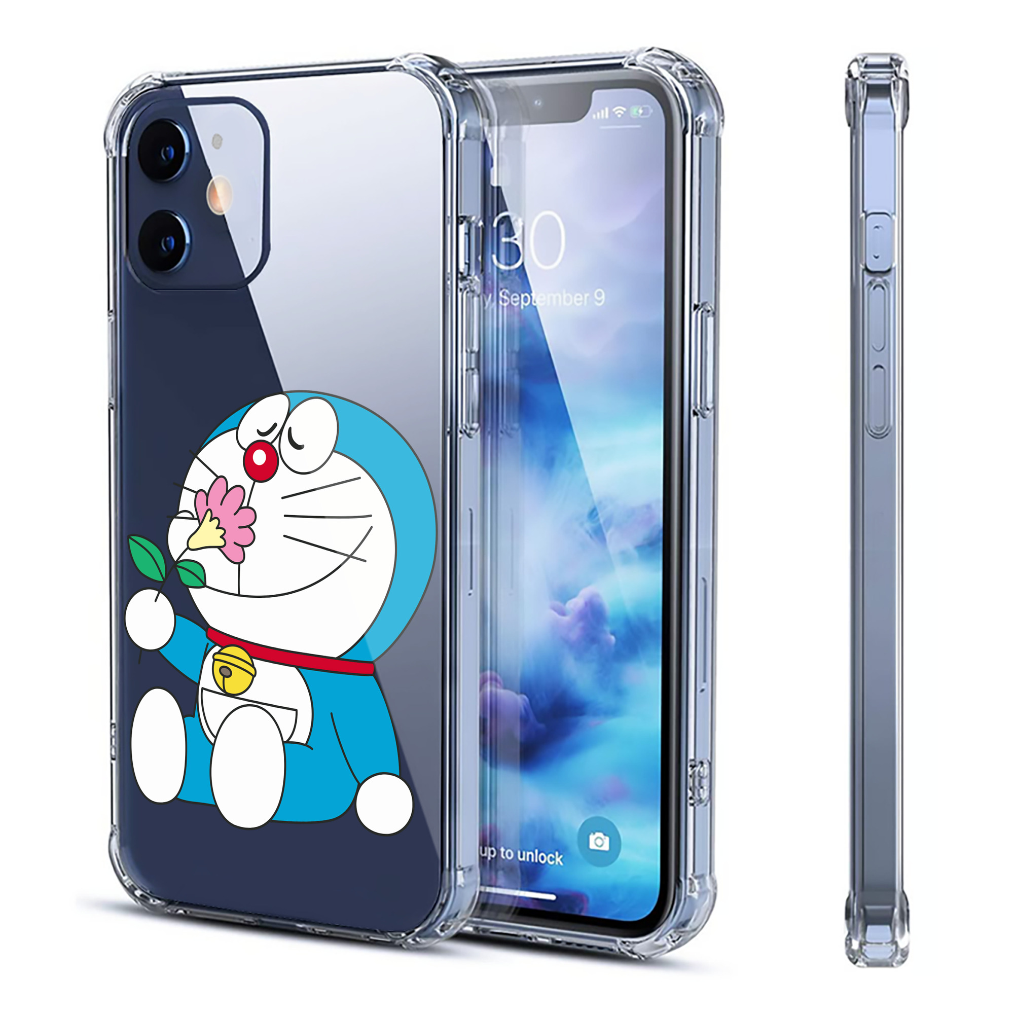 （画像用） ドラえもん Doraemon 【iPhone 12シリーズ対応】透明スマホケース（クリアソフトケース）